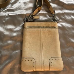 Coach cream colored cross body